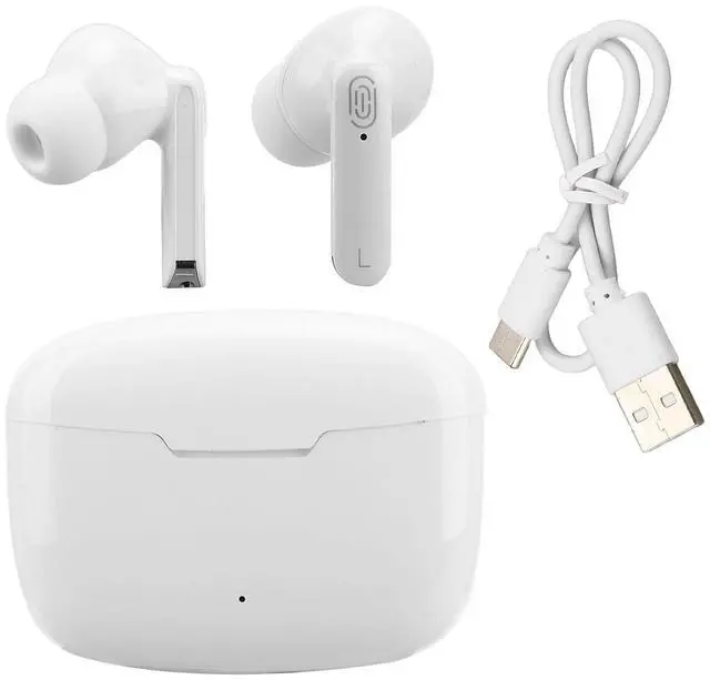 Alt view image 7 of 7 - Y113 Language Translator Earbuds, 144 Language Translator Device with Speakers, Bluetooth Noise Reduction Translator Device for Travel & Business, Fit for OS X Android, Pearl White