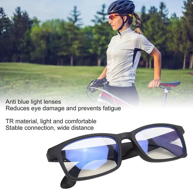 Alt view image 2 of 7 - Smart Glasses with Speakers & Mic - Bluetooth5.3 Sunglasses with Blue Light Blocking, Touch Voice Assistant, Sports Smart Glasses for Outdoor Cycling Running Driving