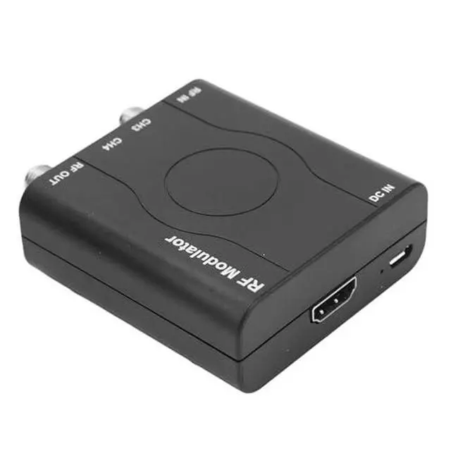 Alt view image 6 of 7 - HDMI RF Modulator Adapter, VHF RF Modulator HDMI Coaxial Converter, 1080P PLL Control of VHF Operating Frequency RFModulator for Home TV Game Console