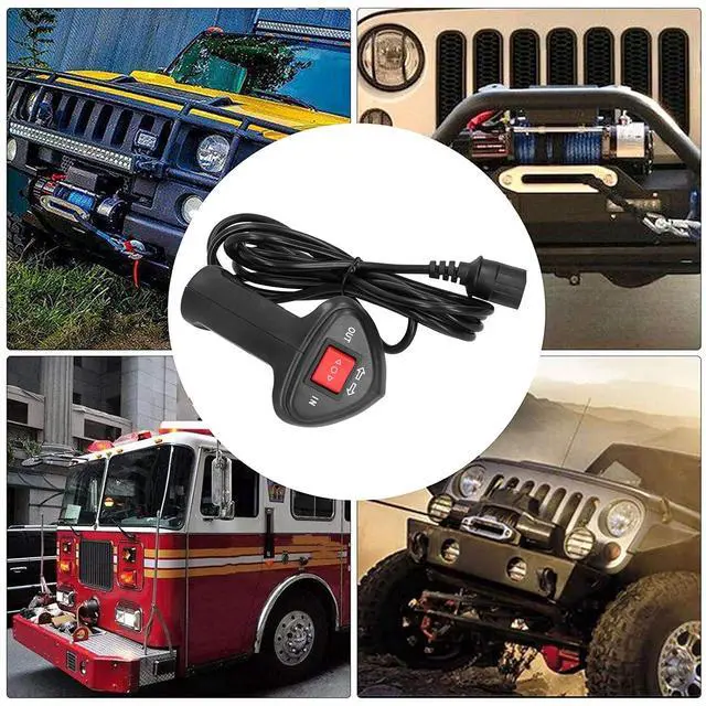 Alt view image 2 of 7 - Replacement Winch Hand Controller, Winch Remote Control Controller with 3pin Plug with Ergonomic Grip, 9.2ft Connector Cable Fit for Car Off-Road Vehicle