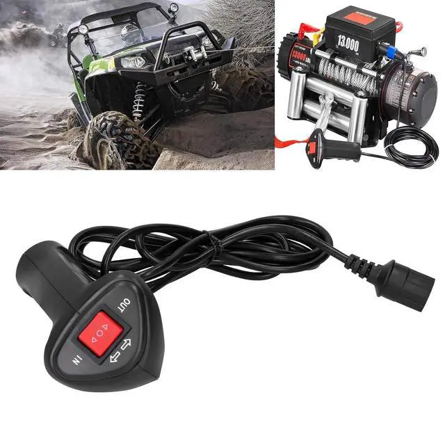 Alt view image 6 of 7 - Replacement Winch Hand Controller, Winch Remote Control Controller with 3pin Plug with Ergonomic Grip, 9.2ft Connector Cable Fit for Car Off-Road Vehicle