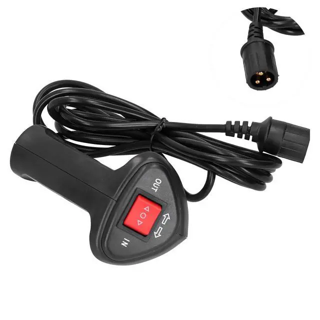 Alt view image 4 of 7 - Replacement Winch Hand Controller, Winch Remote Control Controller with 3pin Plug with Ergonomic Grip, 9.2ft Connector Cable Fit for Car Off-Road Vehicle
