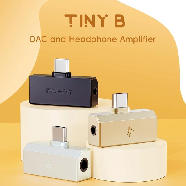 Alt view image 2 of 7 - /Snowsky Tiny Portable DAC & Headphone Amplifier, Hi-Res USB DAC, PEQ Precision Tuning, PCM 384kHz/DSD256 Decoding, Android App/Web Control (3.5mm + 4.4mm Outputs,Tiny B Gold)