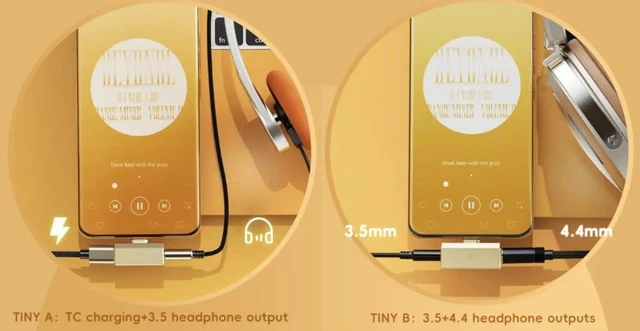 Alt view image 4 of 5 - /Snowsky Tiny Portable DAC & Headphone Amplifier, Hi-Res USB DAC, PEQ Precision Tuning, PCM 384kHz/DSD256 Decoding, Android App/Web Control,3.5mm + 4.4mm Dual Outputs(Tiny B Silver)