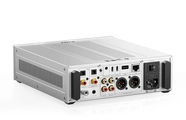Alt view image 2 of 7 - K17 Desktop DAC&Headphone Amplifier AK4191+AK4499EX*2, 31-Band PEQ, MQA,Support DSD512 32Bit/768kHz with Remote Control (Silver)
