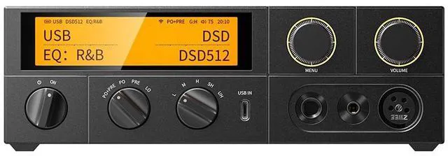 Main image of K17 Desktop DAC&Headphone Amplifier AK4191+AK4499EX*2, 31-Band PEQ, MQA,Support DSD512 32Bit/768kHz with Remote Control (Black)
