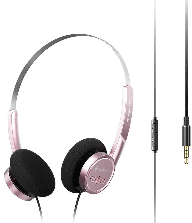 Main image of Snowsky Wind 3.5mm ON-Ear Headphones for Recording Gaming with Microphone, 40mm Diaphragms Driver,HiFi Sound (Pink)