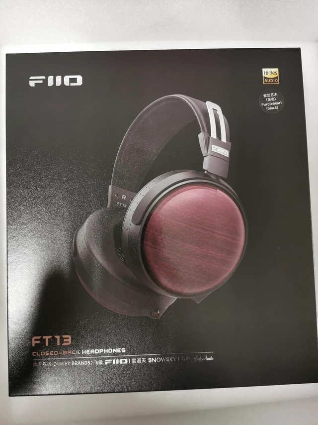 Alt view image 4 of 7 - FT13 Audiophile Closed-Back Headphones, 60mm Large Dynamic Driver with W-Shaped Wool & Nano Wood Fiber Diaphragm, Premium Purpleheart Wood Design, Furukawa Copper Hybrid Cable(Blackpurple)