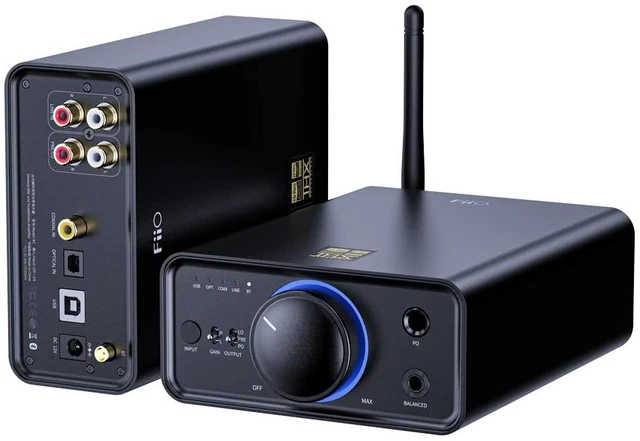 Main image of K7BT Balanced HiFi DAC Bluetooth Headphone Amplifier AK4493S*2, XMOS XU208 PCM384kHz DSD256,USB/Optical/Coaxial/RCA Inputs, 6.35mm/4.4mm Output(US Plug)