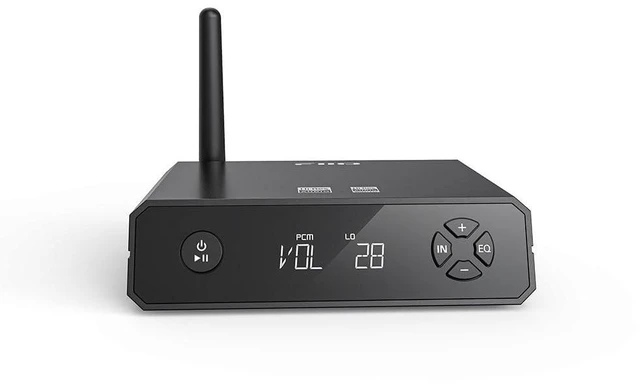 Main image of BR13 HiFi Bluetooth 5.1 Music Receiver Long Range Bluetooth Adapter with USB DAC, LDAC/aptX Low Latency, OLED Display & RCA Optical Coaxial Output for Home Stereo,PC/TV