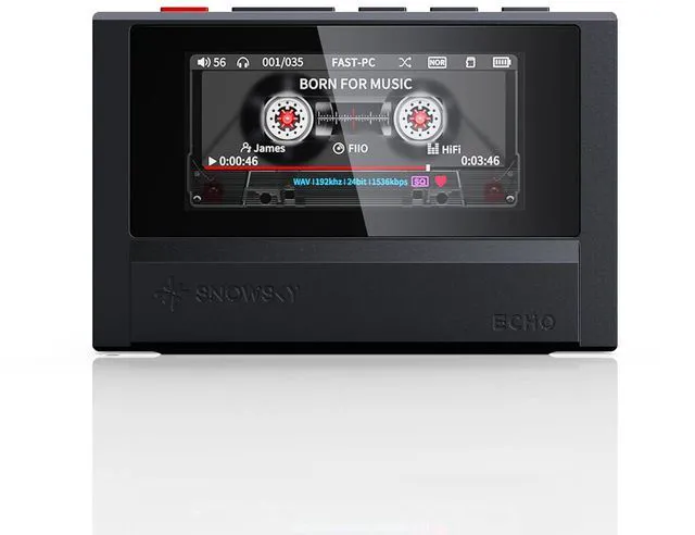 Main image of Echo 4G Hi-Res Digital Audio Player, Dual DAC Bluetooth Music Player, 4.4mm Balanced Output, Color Screen, Portable DAP (Black 4G)