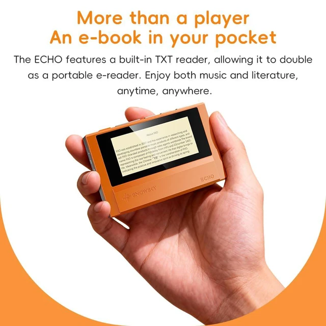 Alt view image 3 of 7 - Echo 4G Hi-Res Digital Audio Player, Dual DAC Bluetooth Music Player, 4.4mm Balanced Output, Color Screen, Portable DAP (SkyBlue 4G)