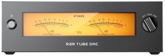 Main image of Warmer R2R Desktop Tube Buffer & R2R DAC/Amp Fully Differential 24-Bit R2R Resistor Ladder, Dual VU Meters, 46W Linear Power Supply, USB/Optical/Coaxial Inputs, RCA/XLR Output (Black)
