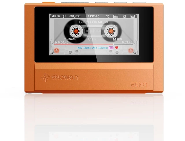 Main image of Echo 4G Hi-Res Digital Audio Player, Dual DAC Bluetooth Music Player, 4.4mm Balanced Output, Color Screen, Portable DAP (Orange 4G)
