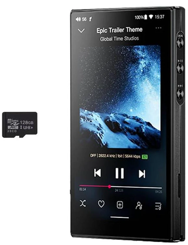 Main image of 160G MP3 Player, JadeAudio/ JM21(3+32G) Android 13 Hi-Res Music Player with Snapdragon 680, Bluetooth WiFi USB DAC 12.5H Playtime, up to 2TB (Black with 128G SD Card)