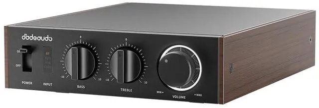 Main image of JadeAudio/ Level 1 Desktop HiFi Amplifier, 2×300W Class D Amp with Bluetooth LDAC, USB/Coax Input, Subwoofer Output, Compact Stereo Amplifier for Home Speakers (Black, Without Adapter)