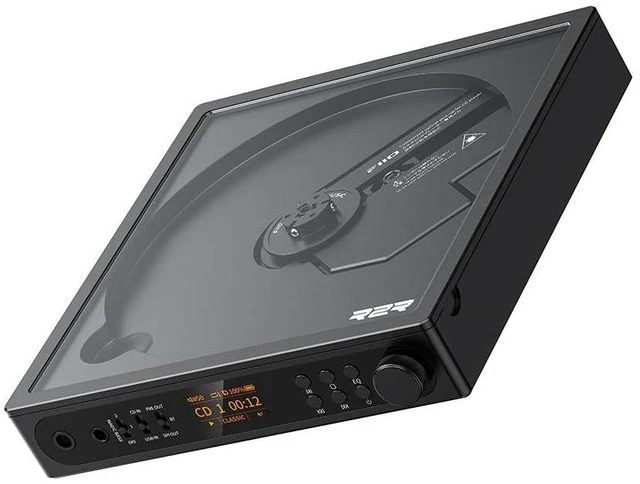 Main image of DM15 Portable Stereo CD Player with True 24Bit R2R DAC, 1150mW+1150mW High-Power Output, aptX Adaptive Bluetooth Transmitter, 24 Sound Presets, USB/CD HiFi Audio, HD Display (Black)