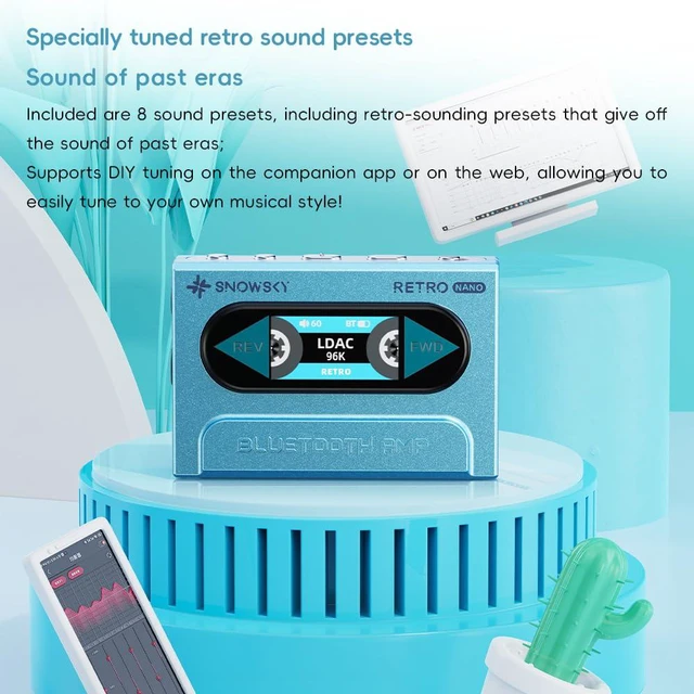 Alt view image 7 of 7 - /Snowsky Retro Nano Bluetooth USB DAC AMP with LDAC, aptX Adaptive, aptX LL (3.5mm Unbalanced & 4.4mm Balanced Output) (White)