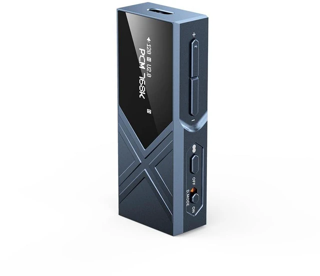 Main image of KA17 Portable USB DAC Audio HiFi Decoder, Dual ES9069Q PCM768 DSD512 3.5/4.4mm Output for Android iOS Mac Win10 (Blue)