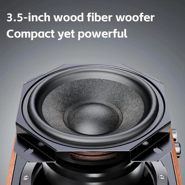 Alt view image 6 of 7 - SA1 High-Fidelity Desktop Speaker. 31-Band PEQ, LDAC Bluetooth,20W2+5W2 Output, Phono Preamp, Wood Fiber Woofer, Aluminum-Magnesium Tweeter (White)