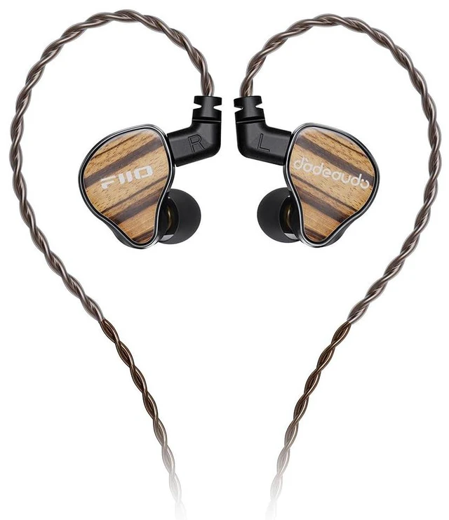 Main image of JH13 Hybrid HiFi IEMs 1DD + 2BA Drivers, Entry-Level Audiophile in-Ear Headphones with Wooden Faceplate & Detachable 0.78mm 2-Pin Cable (Transparent Black)
