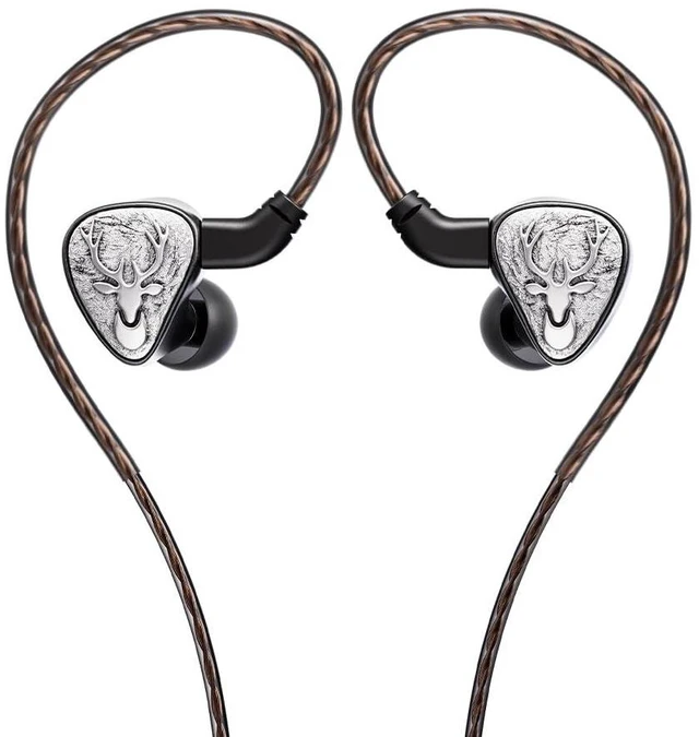 Main image of FH3 LUMI Hybrid IEM Earphones, 1DD + 2BA Triple Driver in-Ear Monitors, Vintage Vocal Tuning, Cashmere Wood Fiber Diaphragm, Detachable Cable(Silver)