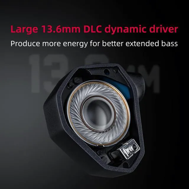 Alt view image 3 of 7 - FH7S in-Ear Earphones High-Performance 1DD+4BA Hybrid Technology IEM Earbuds with 3.5/4.4mm Plug