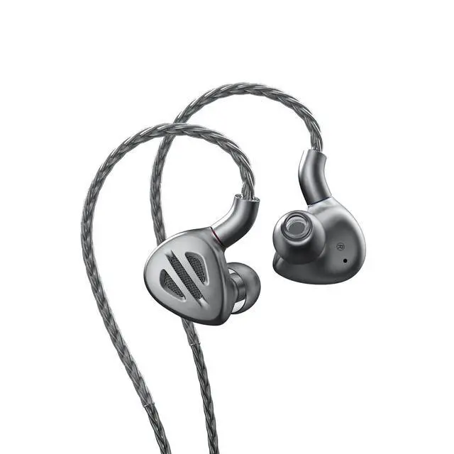 Alt view image 2 of 5 - FH9 Headphones Earphone Wired High Resolution Over-The-Ear 1DD+6BA Detachable Cable Deep Bass Comes with 2.5/3.5/4.4mm Swappable Plugs for Smartphone/PC/Players/Home Audio(Titanium)