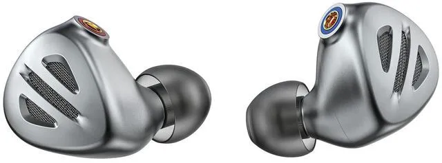 Alt view image 3 of 5 - FH9 Headphones Earphone Wired High Resolution Over-The-Ear 1DD+6BA Detachable Cable Deep Bass Comes with 2.5/3.5/4.4mm Swappable Plugs for Smartphone/PC/Players/Home Audio(Titanium)