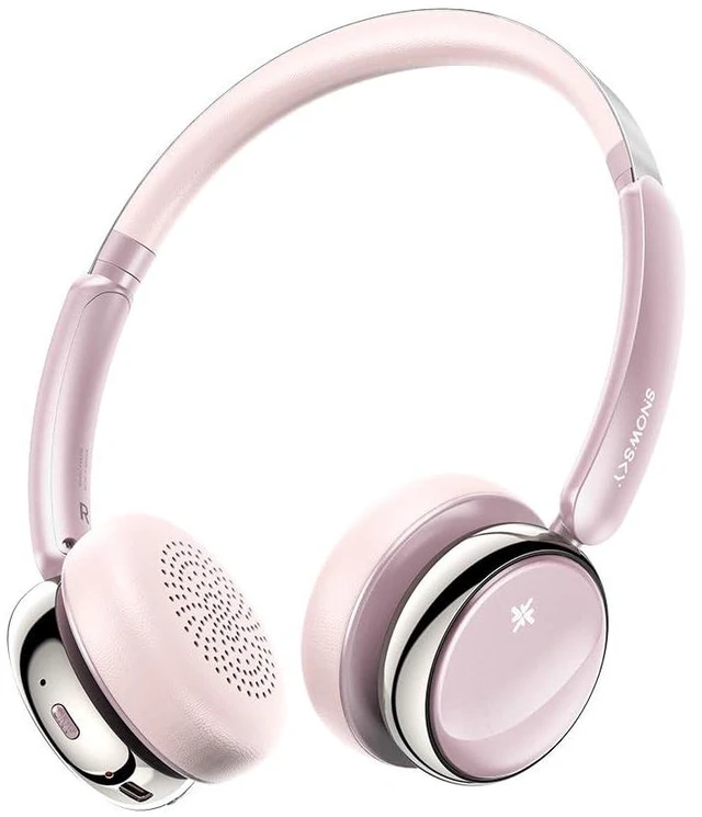 Main image of Anytime Active Noise Cancelling Bluetooth 5.4 Retro Headphones, 58H Playtime, with Microphone,Light Weight Earphones Comfort Headsets for Travel,Home (Pink)