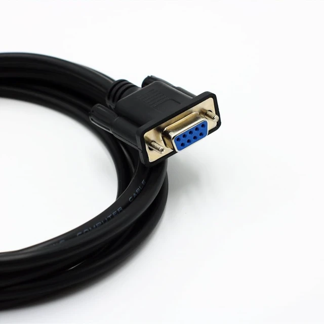 Alt view image 2 of 7 - DB9 to Mini DIN 8 Pin PLC Programming Cable 1.8m, RS232 Serial SC-09 Compatible for Mitsubishi FX Series Controller