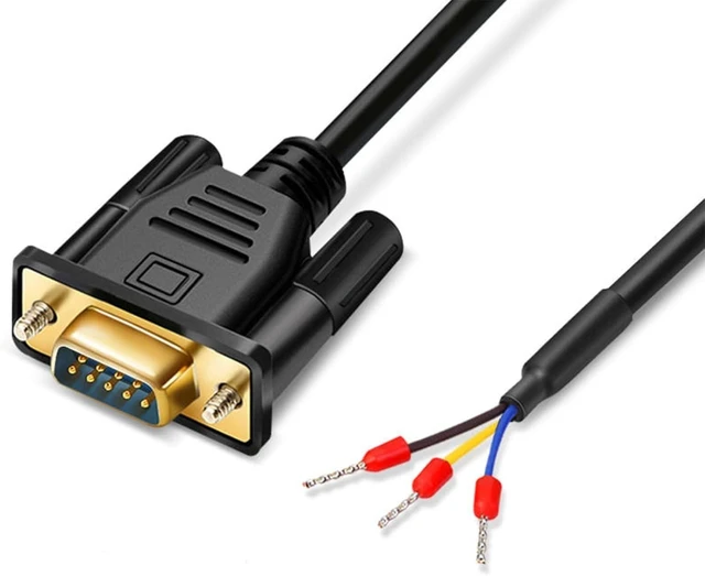 Main image of DB9 RS232 Serial Cable, 9-Pin 3-Core Straight-Through for Maximize Signal Integrity in PC & Industrial Use (Gold-Plated - Male, 10 Meter)