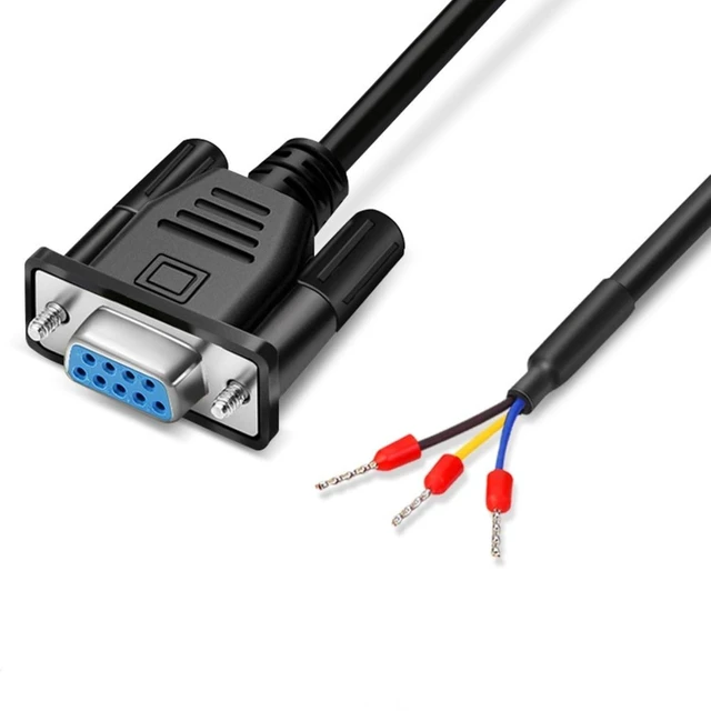 Main image of DB9 RS232 Serial Cable, 9-Pin 3-Core Straight-Through for Maximize Signal Integrity in PC & Industrial Use (Nickel-Plated - Female, 10 Meter)
