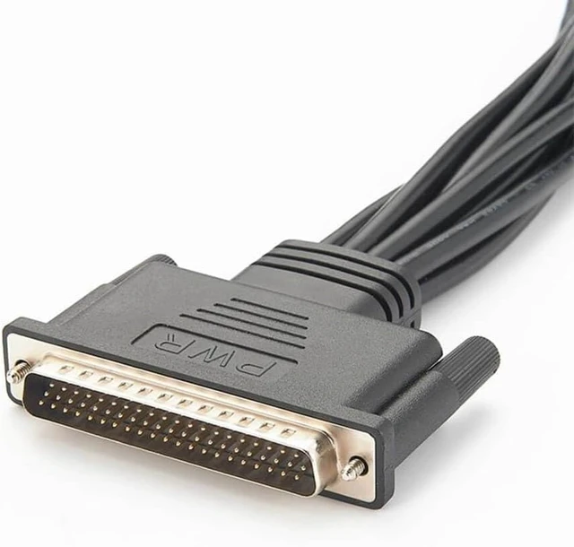 Alt view image 4 of 7 - DB62 to 8X DB9 RS232 Serial Cable, 1-Male to 8-Male Breakout Adapter Wire for PCI-E Multi-Port Serial Communication Cards (0.45 Meters)