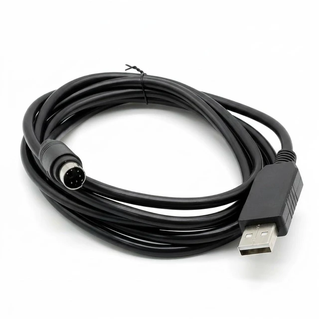 Main image of FT232RL USB to Mini DIN 6-Pin RS232 Programming Cable, 1.8M Serial Communication Cable for L-S (L-G) PLC XGB-XBC XGK XEC Series