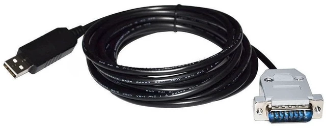 Main image of FT232RL USB to DB15 15-Pin Male Serial Cable, 1.8m for YOKOGAWA Servo Drives, RS232 Communication and PC Programming Cable