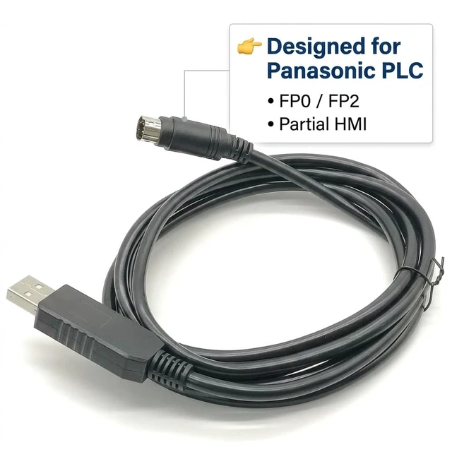 Alt view image 6 of 7 - FT232RL USB to Mini DIN 5-Pin Programming Cable, 1.8M for Pana-Sonic FP0 FP2 Series PLC & Touch Screen Communication