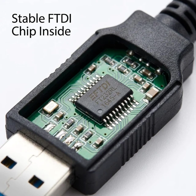 Alt view image 2 of 6 - USB to RS232 DB9 Female Cable FT232RL Chip, for Allen-Bradley SLC 5/03 5/04 5/05 PLC Programming, USB-1747-CP3 Compatible, 1.8M