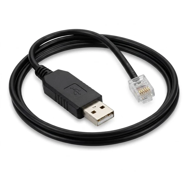 Alt view image 5 of 5 - EQMOD Cable for SKYWATCHER HEQ5/EQ6/AZGTI Mount, 1.8m Motor Hand Control Upgrade Line (USB to RJ12 Adapter for AZGTI)