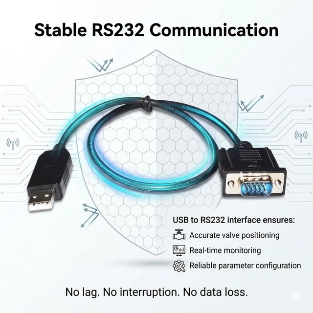 Alt view image 3 of 6 - USB to DB15 Male Cable for VAT Butterfly Valve Controller, 1.8m RS232 Serial Communication Line