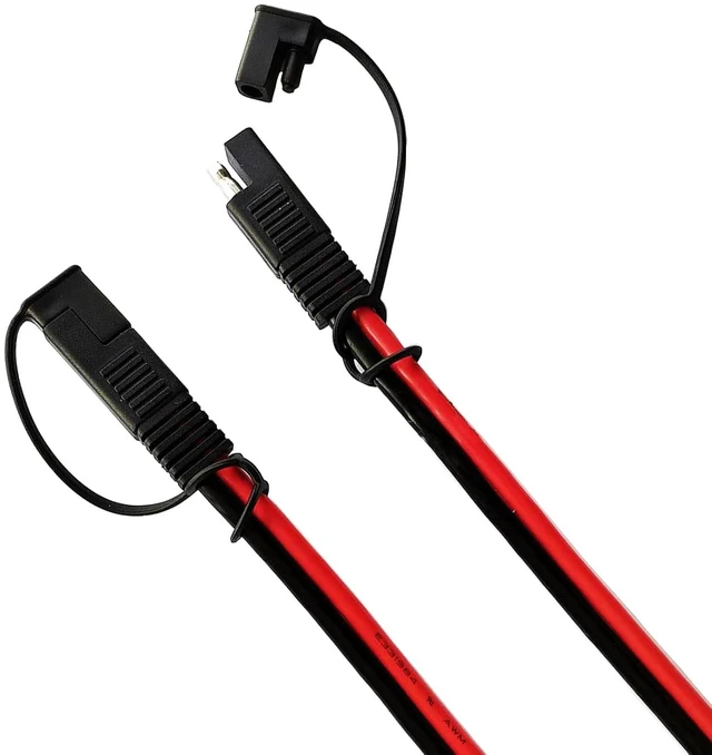Main image of 1.6/3.3/6.5/13/25/50 FT SAE to SAE Extension Cable 14AWG,SAE Adapter Cable,SAE Ports Wire for Solar Panel Battery Automotive RV Camp Trailer Tractor (25FT/7.6M)
