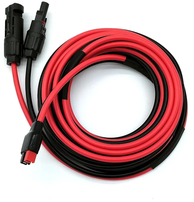 Main image of Solar Panel Kits Charge Cable Compatible with Anderson Adapter and Solar Connectors for Portable Power Stations Solar Generators (12AWG 25FT Vertical)