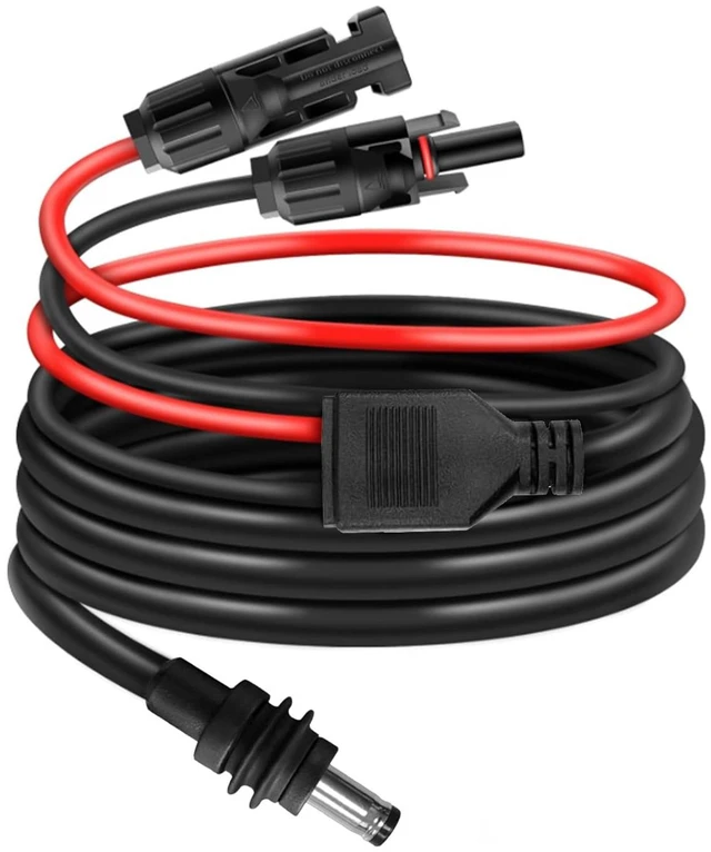 Main image of Solar Connectors to DC 5.5 * 2.1mm Extension Power Cable for Starlink Mini, Solar Panels to DC 5521 Cord Cable for Portable Power Stations & Solar Generators (5FT)