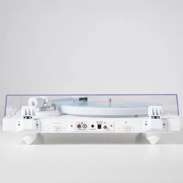 Alt view image 2 of 7 - Polaris II Bluetooth Turntable System | All-White Modular Design with LED-Illuminated Platter, Rocket Magnet Cartridge, Bluetooth Output & 40 W Bookshelf Speakers