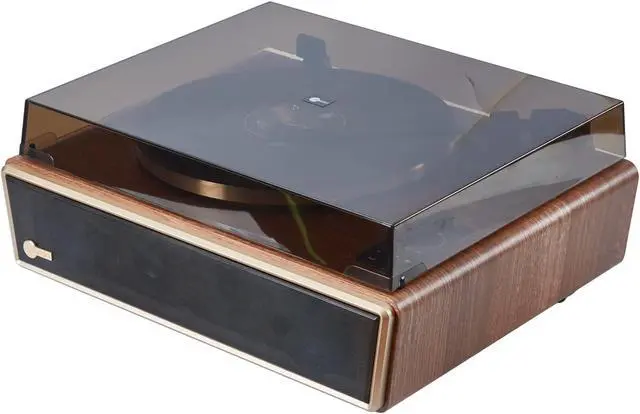 Alt view image 7 of 7 - High Fidelity Bluetooth Record Player with Built-in Speakers Belt Drive Vinyl Turntable with Moving Magnet Cartridge, Bluetooth Input Output and Aux-in (Walnut)