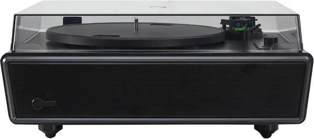 Alt view image 3 of 7 - High Fidelity Bluetooth Record Player with Built-in Speakers Belt Drive Vinyl Turntable with Moving Magnet Cartridge, Bluetooth Input Output and Aux-in (Black)
