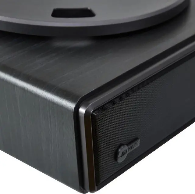 Alt view image 6 of 7 - High Fidelity Bluetooth Record Player with Built-in Speakers Belt Drive Vinyl Turntable with Moving Magnet Cartridge, Bluetooth Input Output and Aux-in (Black)