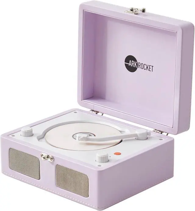 Alt view image 2 of 7 - Portable CD Player & Bluetooth Speaker - Retro Rechargeable Mini CD Player with FM Radio USB AUX-in & Headphone Jack Compact Personal Music Player for Home Kids Gift (Lavender)