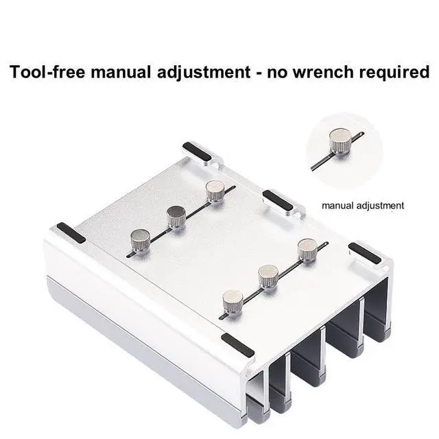 Alt view image 2 of 6 - N17-7 Vertical Laptop Stand with 5 Slots, Aluminum Adjustable Width Notebook Holder for Multiple Devices, Space-Saving Desktop Organizer