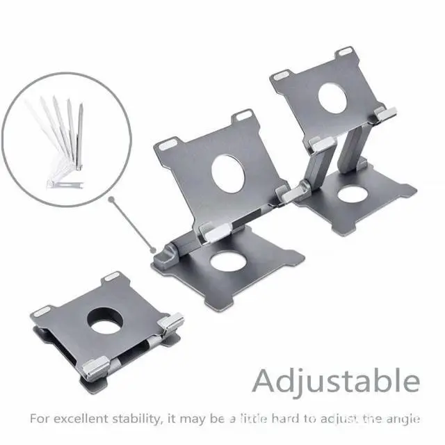 Alt view image 3 of 7 - T27 Portable Folding Aluminum Tablet Stand, Universal Adjustable iPad & Tablet Holder for 6-13 Inch Devices, Lightweight Travel Desktop Stand